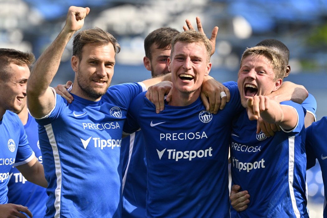 Fotbalisté Slovanu Liberec slaví vysoké vítězství nad Hradce Králové