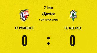 SESTŘIH: Pardubice - Jablonec 0:0. Hosté nevyužili dlouhou přesilovku
