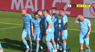 SESTŘIH: Slovácko - Hradec 3:0. Triumf před finále odstartovalo střídání