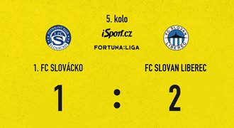 SESTŘIH: Slovácko - Liberec 1:2. Van Buren rozhodl, domácí v deseti padli