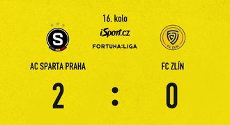 SESTŘIH: Sparta - Zlín 2:0. Dvě trefy Birmančeviče, návrat na první místo