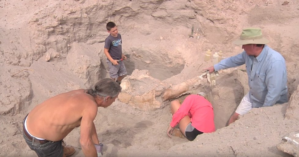 Chlapec na procházce v Novém Mexiku objevil kosti milion let starého dinosaura