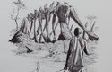 Afričtí domorodci na území dnešní Tanzanie objevovali po staletí obří zkamenliny dinosaurů a vytvořili o nich své legendy. Jedna z nich pojednává o obřím lidožroutovi s kostěnými pařáty