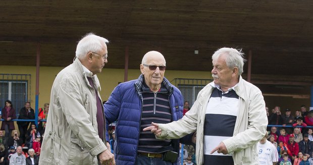 Jaroslav Satoranský, Karel Šíp, Karel Štědrý na fotbalu Amfora