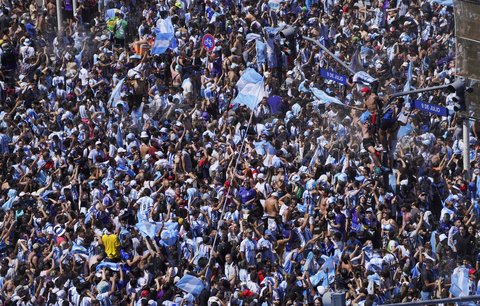 Mistrovské oslavy argentinského titulu v Buenos Aires