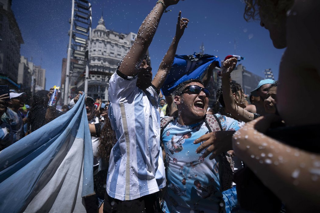 Mistrovské oslavy argentinského titulu v Buenos Aires