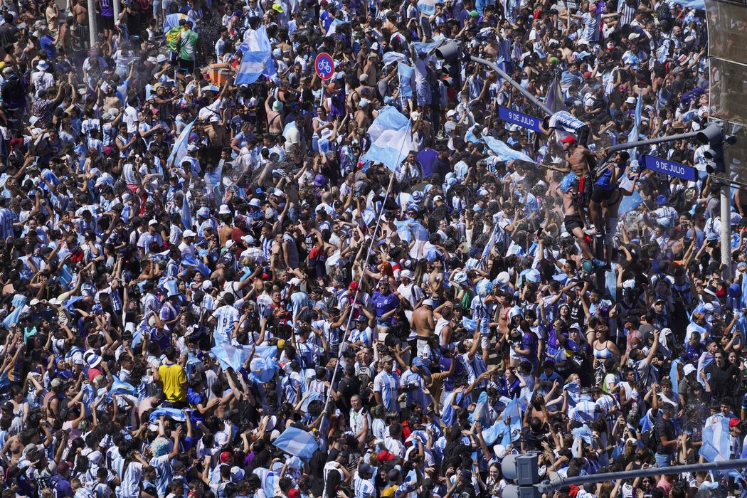 Mistrovské oslavy argentinského titulu v Buenos Aires