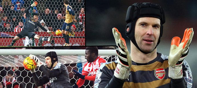 Petr Čech znovu zazářil, proti Stoke předvedl několik výjimečných zákroků a udržel čisté konto