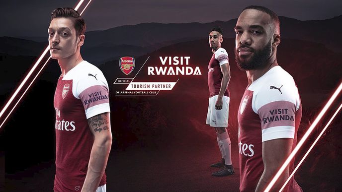 Nové dresy Arsenalu budou lákat k návštěvě Rwandy