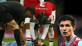 Mladému fotbalistovi West Hamu Danielu Pottsovi šlo o život. Po střetu s obráncem Arsenalu Sagnou skončil v bezvědomí.