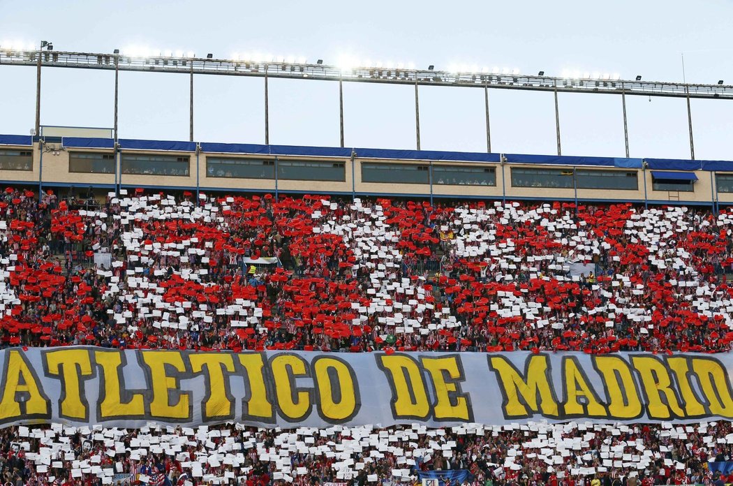 Fanoušci Atlétika Madrid si na zápas s Chelsea připravili velkou choreografii