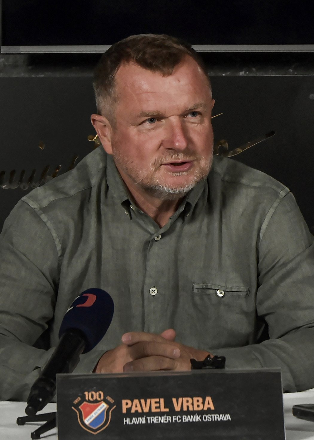 Trenér Baníku Pavel Vrba při zahájení přípravy