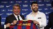 Sergio Agüero při prezentaci v roli posily FC Barcelona