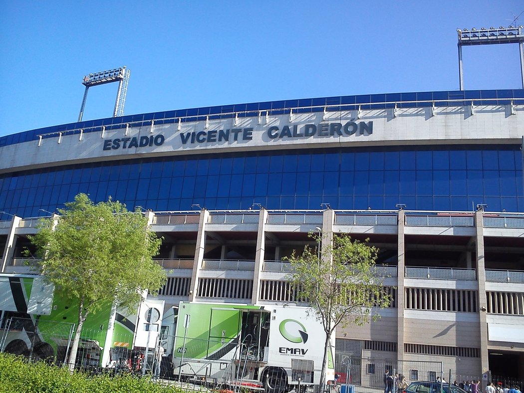 Pohled na stadion Atlétika Madrid