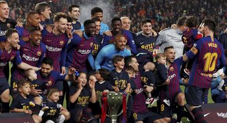 Barcelona slaví obhajobu titulu, rozhodl Messi. Atlétiku výhra nepomohla
