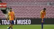 Fotbalisté Barcelony nastoupili k zápasu s Las Palmas před prázdným stadionem