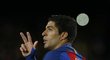 Luis Suárez slaví jeden z gólů proti Athletiku Bilbao