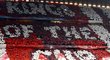 Obří choreografie fanoušků Bayernu Mnichov při zápasu s Manchesterem United