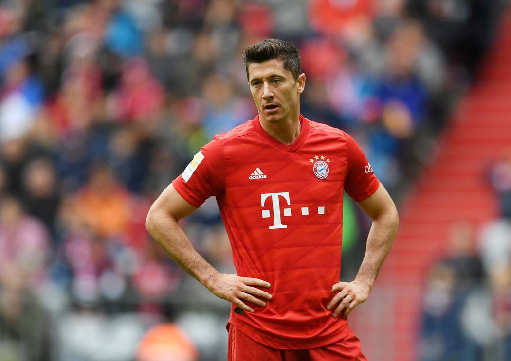 Zklamaný Robert Lewandowski z Bayernu Mnichov po prohře s Hofenheimem