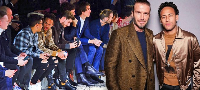 Někdejší fotbalista David Beckham a nejdražší plejer planety Neymar se sešli na Pařížském týdnu módy. Na mole byli za hvězdy!