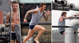 Beckham točí novou reklamu, tají se z ní dech: Riskoval život!