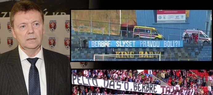 Vzkazy pro Romana Berbra zaplavily prvoligové stadiony