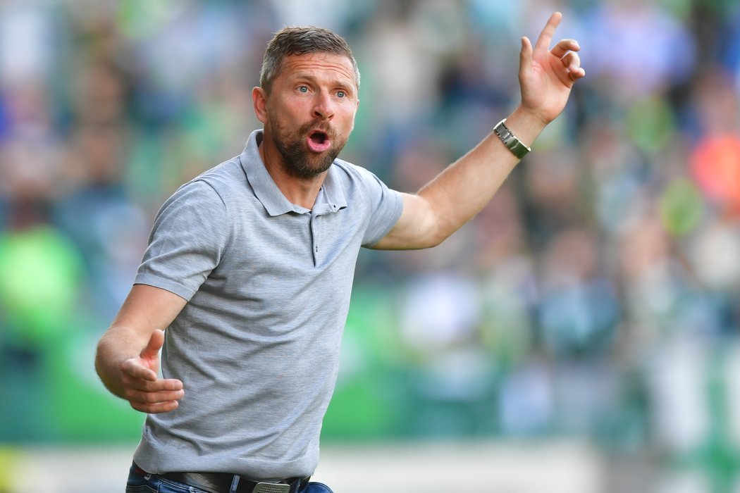 Trenér Bohemians Martin Hašek při remíze s Opavou