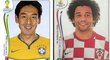 Sudí Nišimura hrál v brazilském dresu, Brazilec Marcelo jako autor vlastního gólu zase za Chorvatsko.