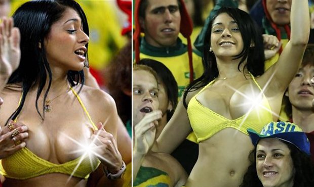 Brazilská fanynka to na mistrovství světa pořádně rozjela