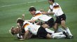 Nejslavnější moment Brehmeho kariéry - radost po gólu ve finále MS 1990