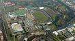 Letecký pohled na stadion Za Lužánkami v Brně z roku 2007