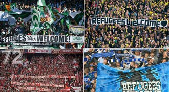 Unikátní! V Německu vítali fanoušci uprchlíky, Dortmund je vzal na pohár