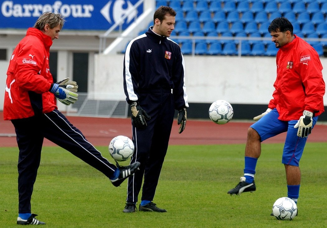 Petr Čech vystřídal v brance národního týmu právě Pavla Srníčka