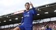 Proti Stoke se útočník Chelsea Alvaro Morata trefil hned třikrát