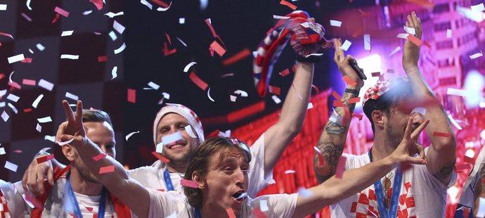 Oslavy chorvatských fotbalistů v Záhřebu řídil Luka Modrič