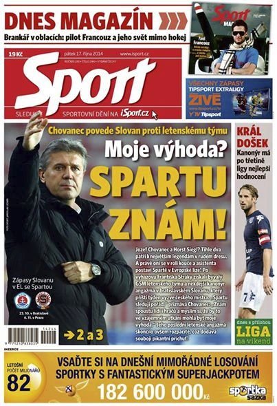 Deník Sport ze 17. října 2014