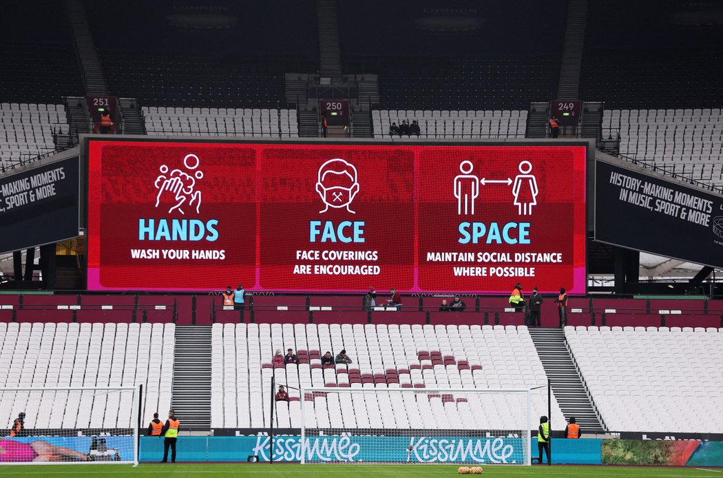 Proticovidová opatření na stadionu West Hamu