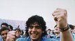 Diego Maradona ve slavných letech, kdy hrál za Neapol