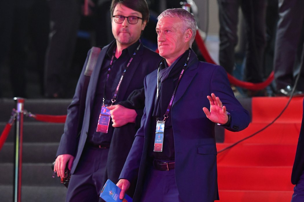 Francouzský kouč Didier Deschamps na losování EURO 2020