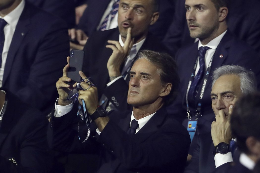 Italský kouč Roberto Mancini na losování EURO 2020