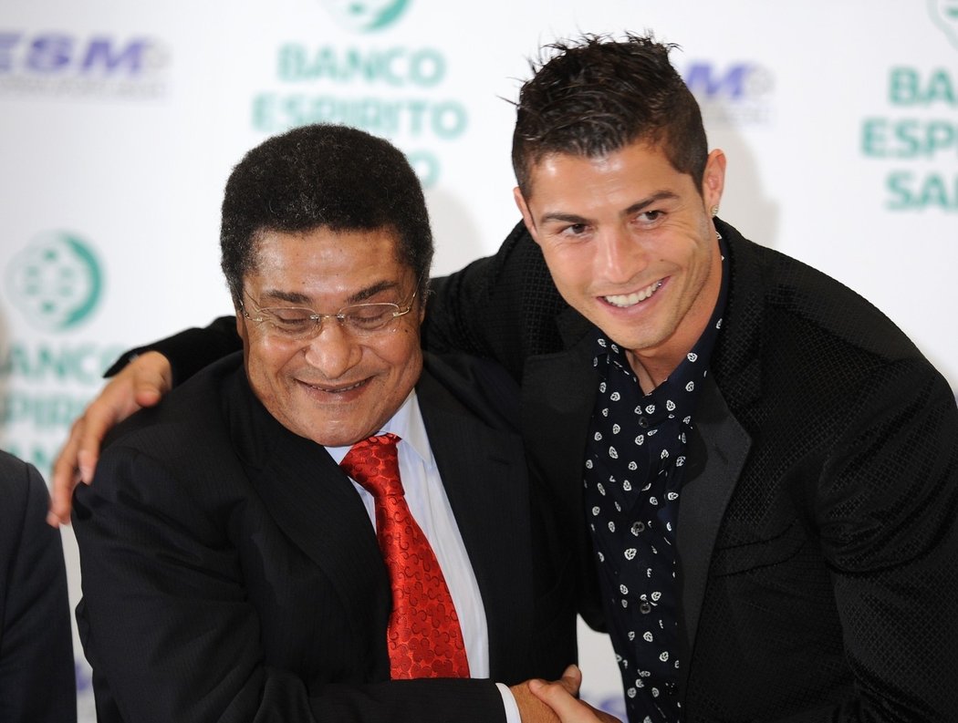 Eusébio a Cristiano Ronaldo k sobě chovali vzájemný respekt