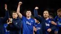Radost fotbalistů Evertonu z vítězství
