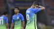 Zklamaný Mauro Icardi z Interu Milán po prohře s Hapoelem Beer Ševa v Evropské lize