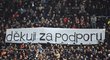 Fanoušci Šachtaru poděkovali za podporu českým fanouškům. Velká část obecenstva ale pískala na protest