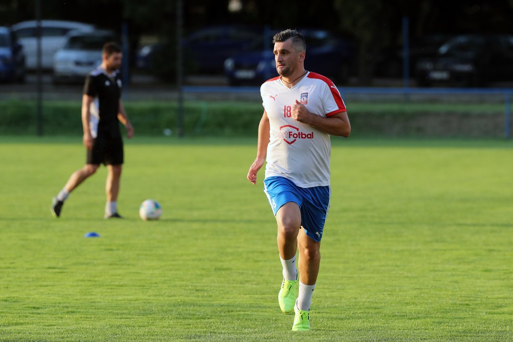 Martin Fenin na kempu nezaměstnaných fotbalistů