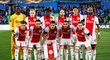 Fotbalisté Ajaxu před zápasem proti Getafe v Evropské lize