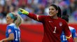 Brankářka Hope Solo patří mezi největší fotbalové hvězdy v USA