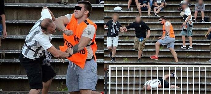 Pořadatel v Hradci Králové brutálně napadl fotbalového fanouška. Ten skončil v nemocnici.