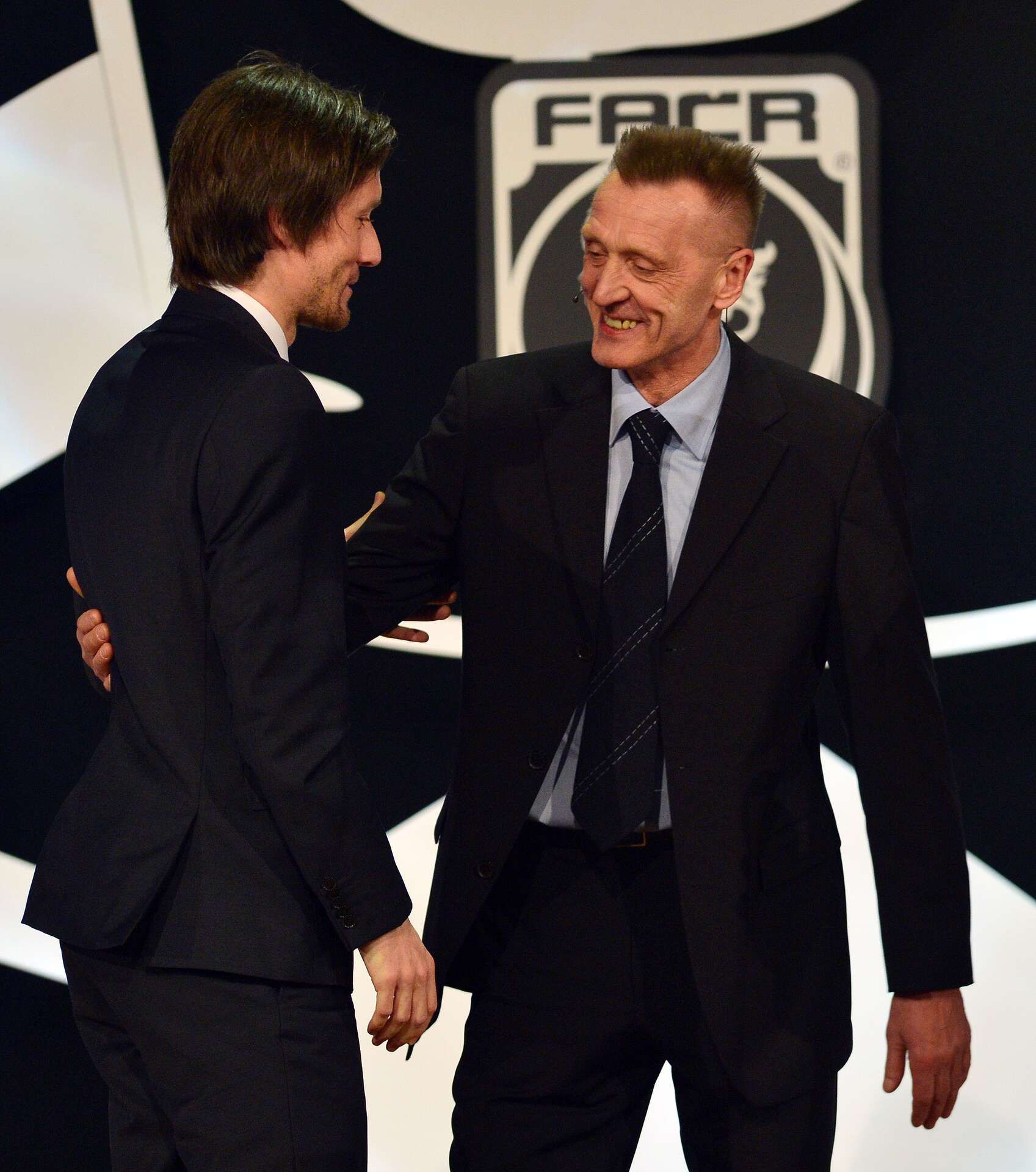 Jan Berger s Tomášem Rosickým na vyhlášení ankety Fotbalista roku Jan Berger s Tomášem Rosickým na vyhlášení ankety Fotbalista roku
