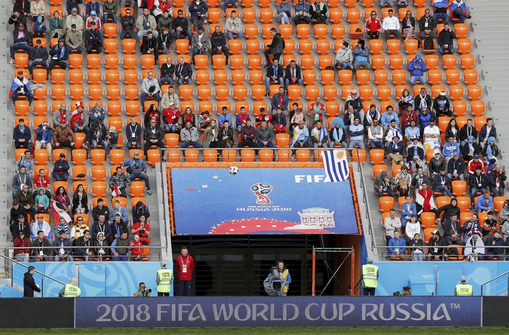 Prázdná místa na zápasu Uruguay - Egypt (1:0)